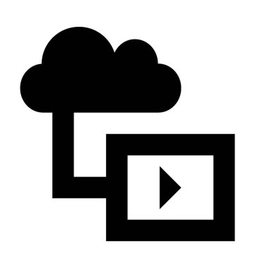 Bulut ortam düz vektör simgesi