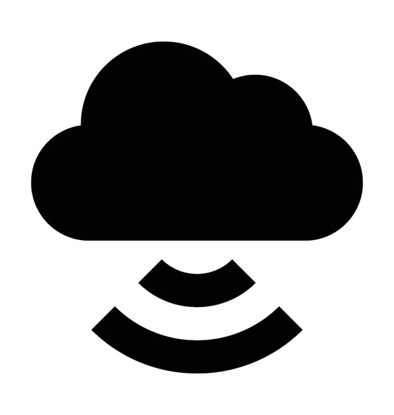 Wifi Cloud Flat Vector Icon — Stock Vector