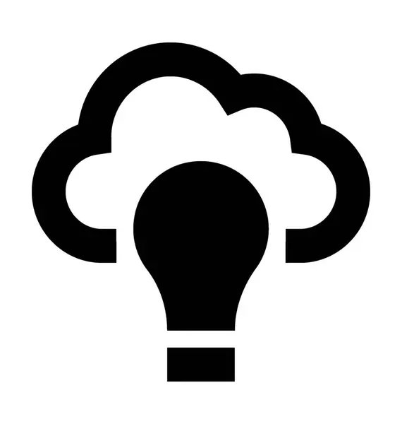 Cloud Solution Flat Vector Icon — Stock Vector