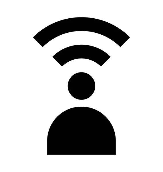 Wifi Usuario Flat Vector Icon — Archivo Imágenes Vectoriales