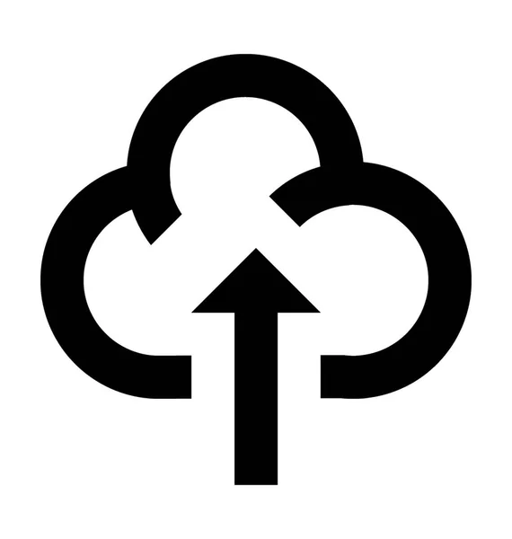 Ikona Plochého Vektoru Odesílání Cloudu — Stockový vektor