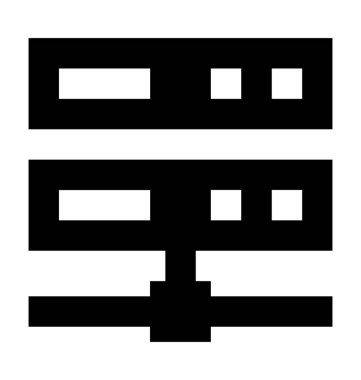 Düz vektör simge barındıran sunucu