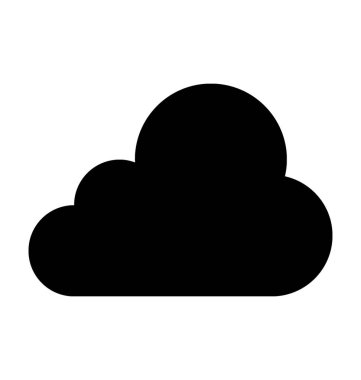 bulut düz vektör simgesi