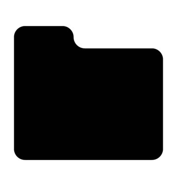 Bilgisayar klasör düz vektör simgesi