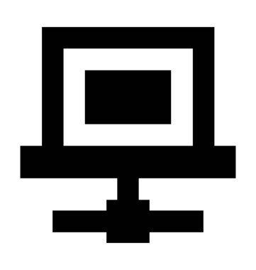 Düz vektör simge ağ paylaşılan