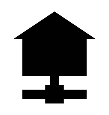 Ev ağ düz vektör simgesi