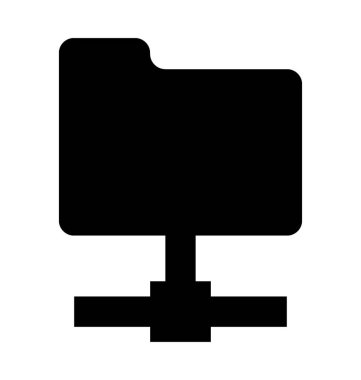 Klasör düz vektör simgesi bağlı