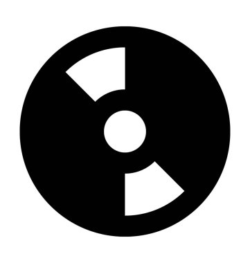 CD düz vektör simgesi