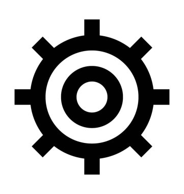 Dişli çark düz vektör simgesi