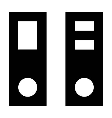 veritabanı düz vektör simgesi