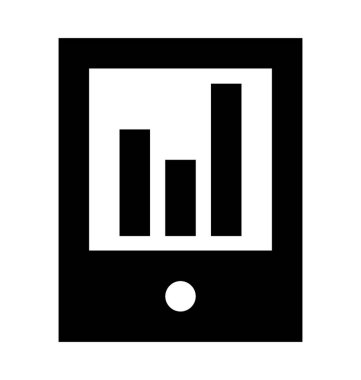 Mobil şebeke düz vektör simgesi