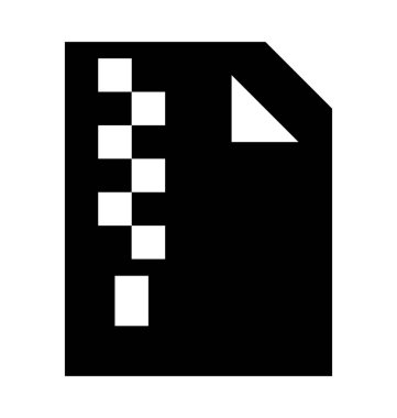 ZIP dosya düz vektör simgesi