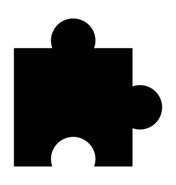 Jigsaw düz vektör simgesi