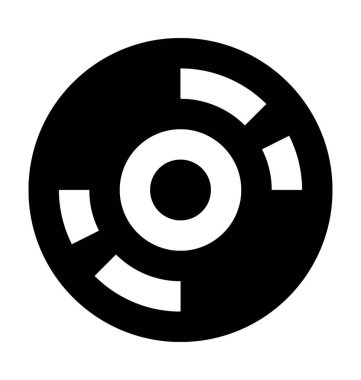 CD düz vektör simgesi