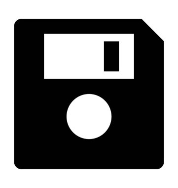 Disket düz vektör simgesi