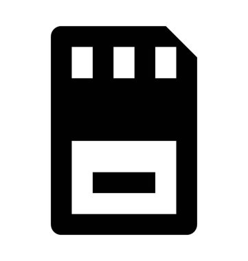 Sim düz vektör simgesi