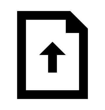 Veri karşıya yükleme düz vektör simgesi