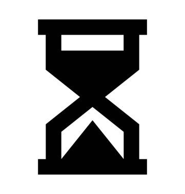 kum saati düz vektör simgesi