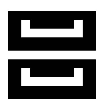 Sunucu raf düz vektör simgesi