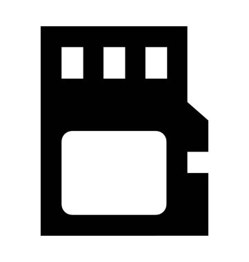 SD kart düz vektör simgesi