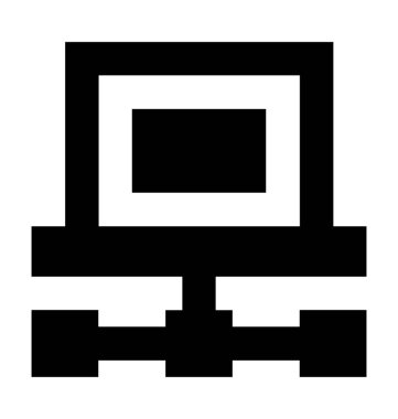 Sunucu ağ düz vektör simgesi