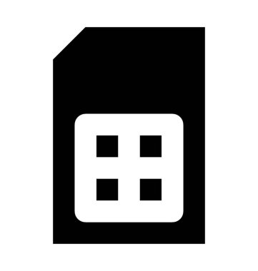 Sim düz vektör simgesi