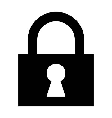 asma kilit düz vektör simgesi