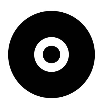 CD düz vektör simgesi