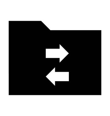 Ağ klasör düz vektör simgesi