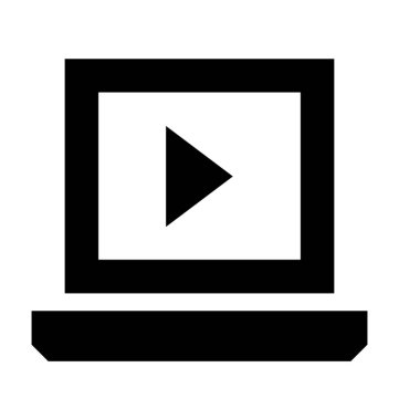 Media Player düz vektör simgesi