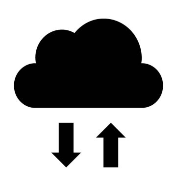 Bulut ağ düz vektör simgesi