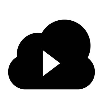 Bulut ortam düz vektör simgesi