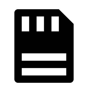 Sim düz vektör simgesi