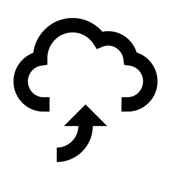 Cloud Upload Flat Vector Icon — Stock Vector