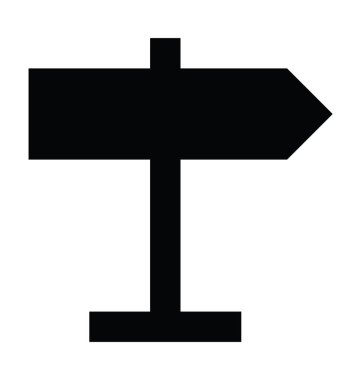 işaret direği düz vektör simgesi 