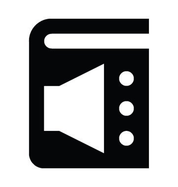 Radyo sinyalleriyle iletilen kitap düz vektör simgesi 