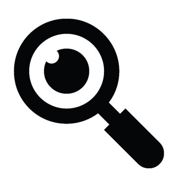 Büyüteç düz vektör simgesi 