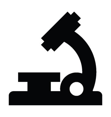 mikroskop düz vektör simgesi 