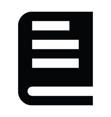 kitap düz vektör simgesi 