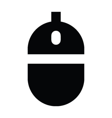 Bilgisayar fare düz vektör simgesi 