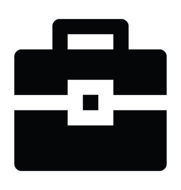 Okul çantası düz vektör simgesi 