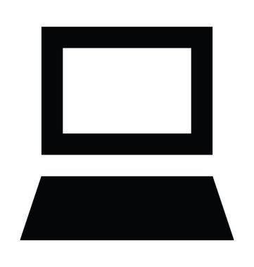 Laptop Düz Vektör Simgesi 