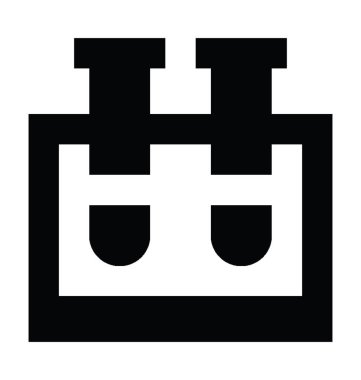 Test tüpleri düz vektör simgesi 