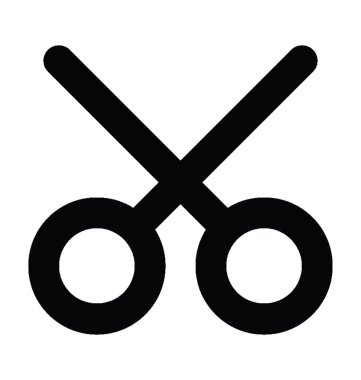 makas düz vektör simgesi 