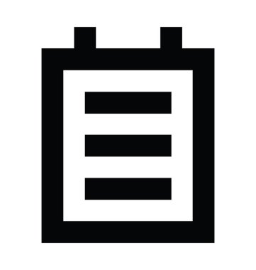 notepad düz vektör simgesi 