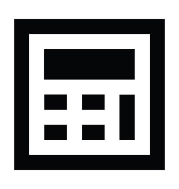 hesap makinesi düz vektör simgesi 