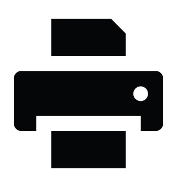 Yazıcı Düz Vektör Simgesi 