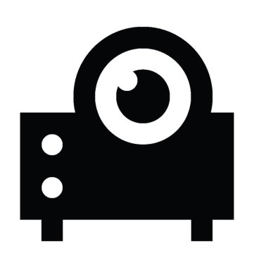 Projektör düz vektör simgesi 