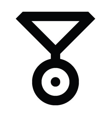 Pozisyon madalya düz vektör simgesi 