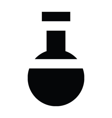 Konik Flask düz vektör simgesi 